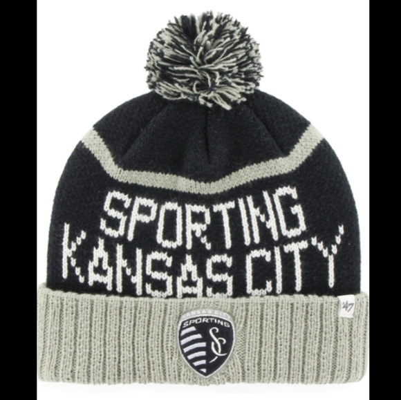 47 Other - NEW Mens Toboggan Sporting Kansas City Knit Cap Hat MLS Logo Linesman 47Brand OS